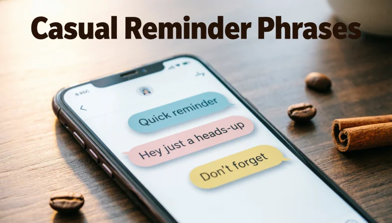 Casual Ways To Say Please Be Reminded