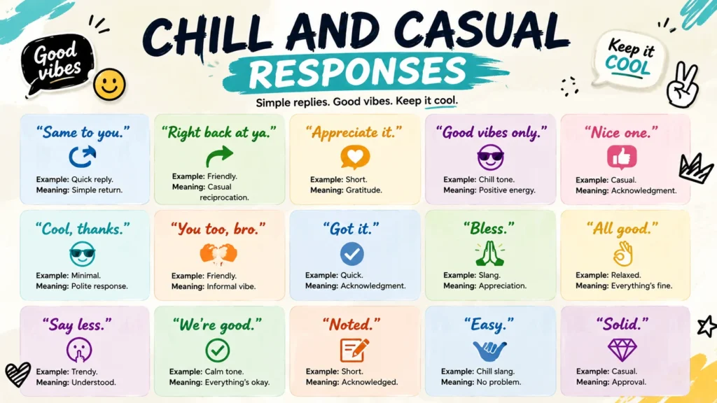 Chill And Casual Responses