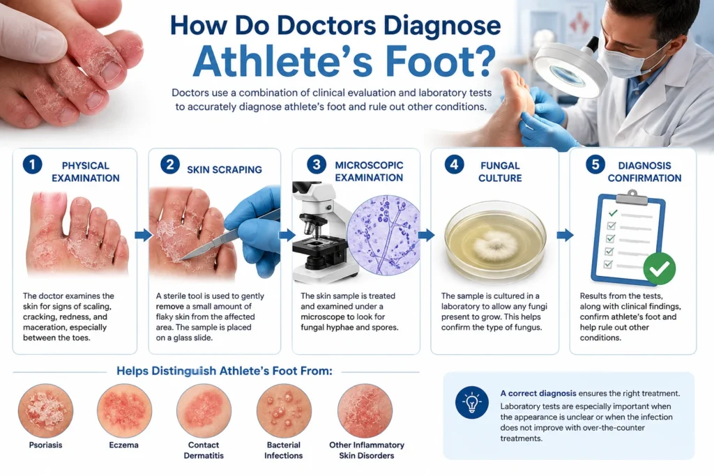 How Do Doctors Diagnose Athlete's Foot?