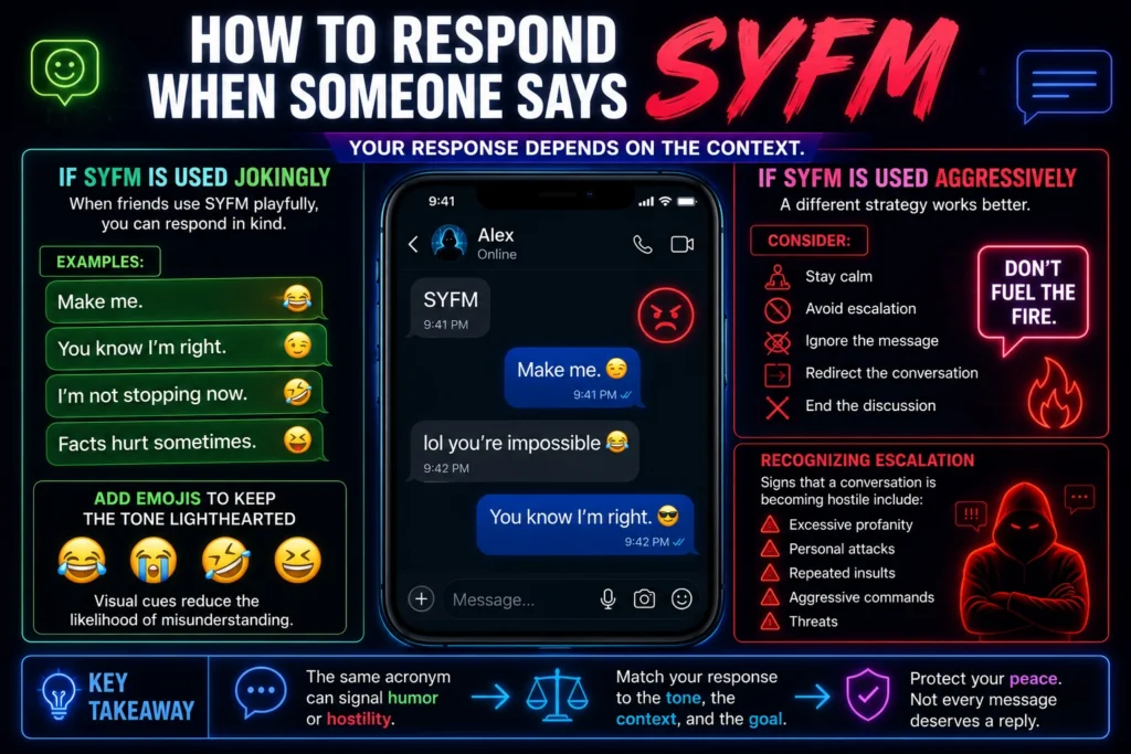 How to Respond When Someone Says SYFM