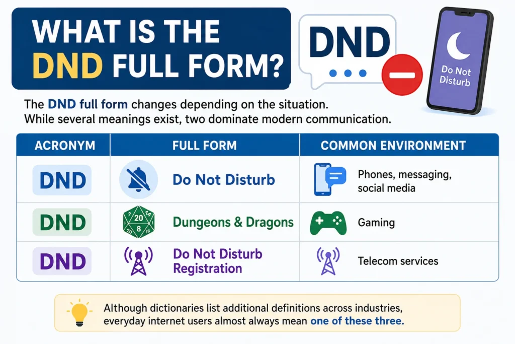 What Is the DND Full Form?