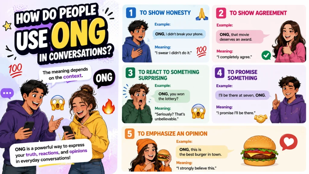 How Do People Use ONG in Conversations