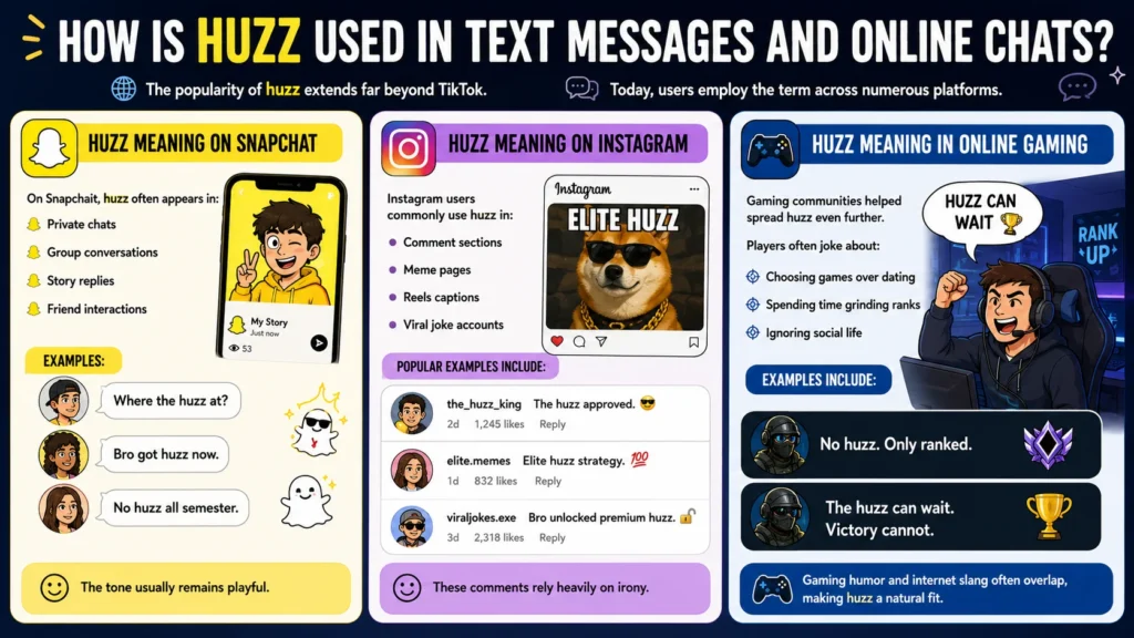 How Is Huzz Used in Text Messages and Online Chats