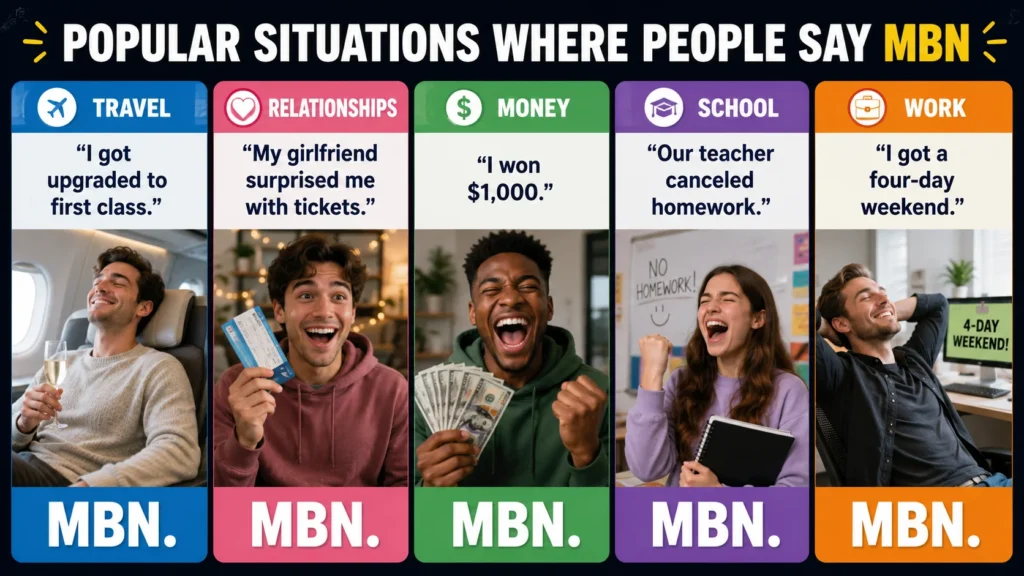 Popular Situations Where People Say MBN