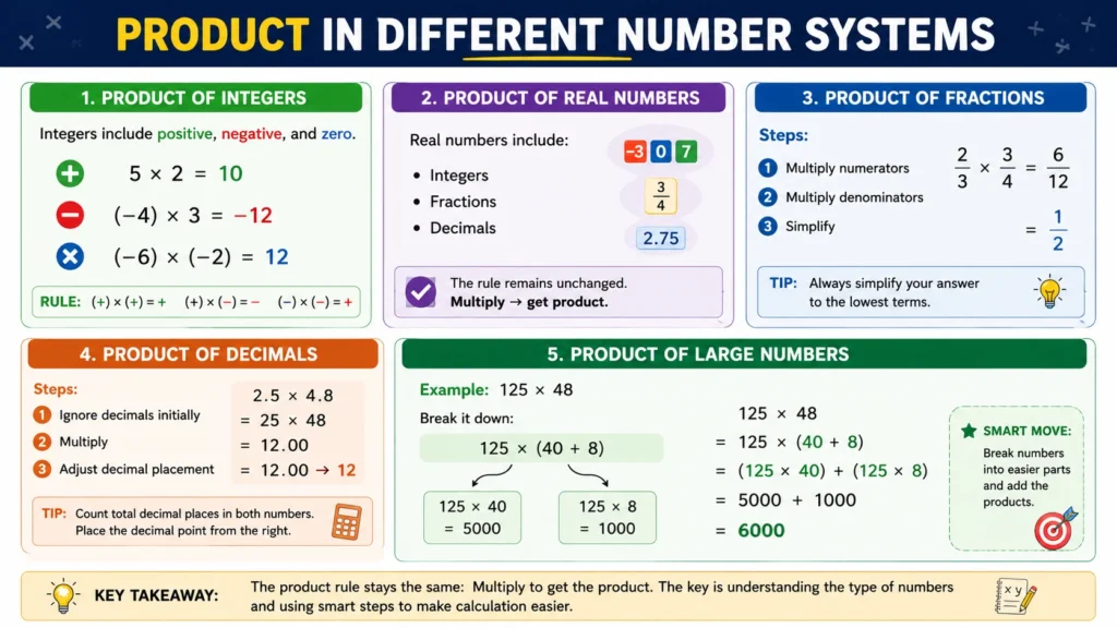 Product in Different Number Systems