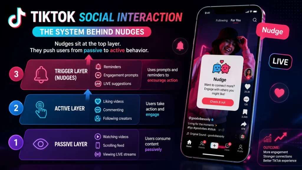 TikTok Social Interaction System Behind Nudges