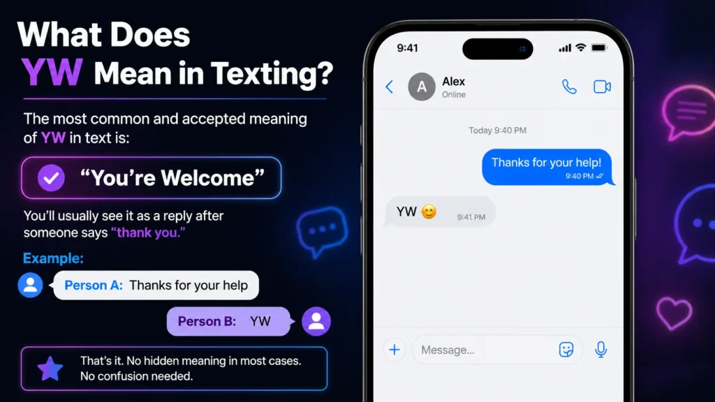 What Does YW Mean in Texting