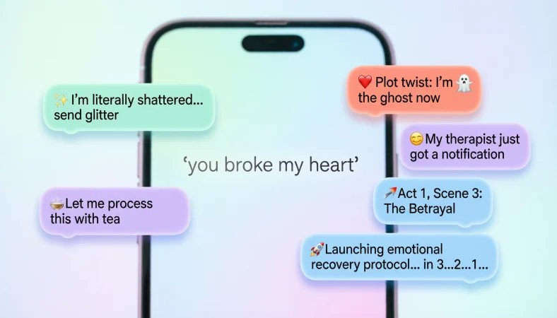 funny responses to you broke my heart