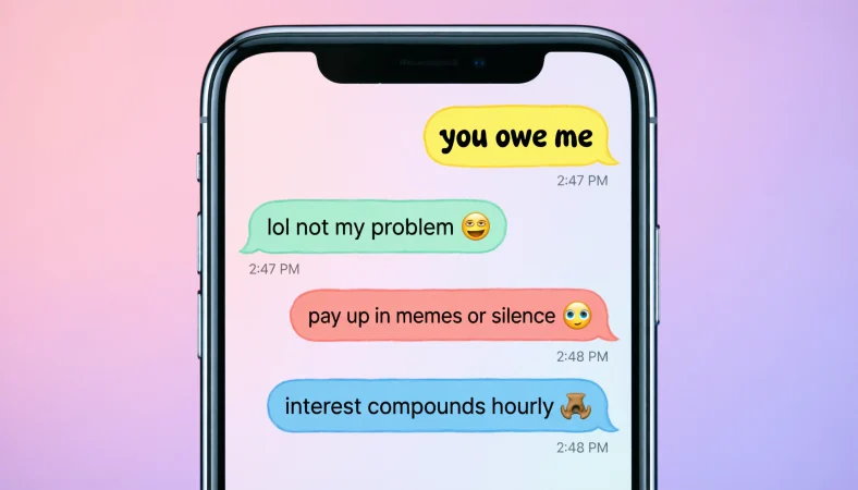 funny responses to you owe me