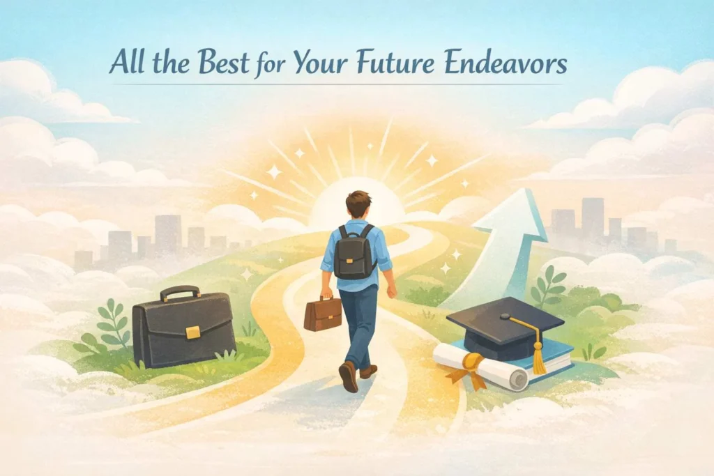 all the best for your future endeavors