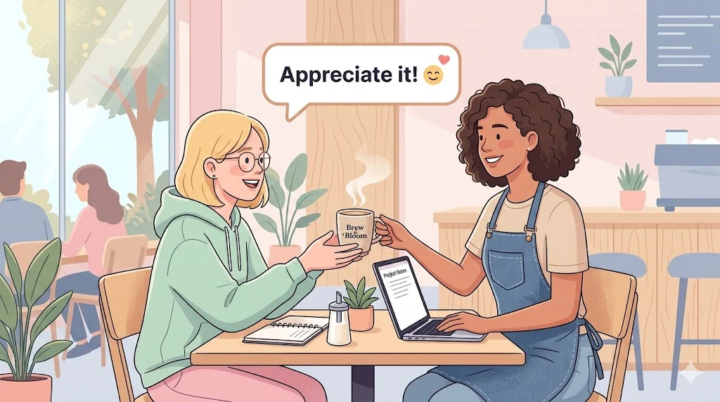 appreciate it meaning in text