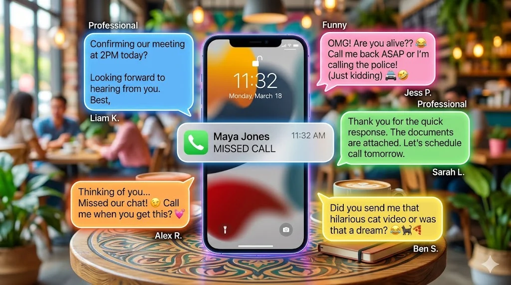 best responses to a missed call