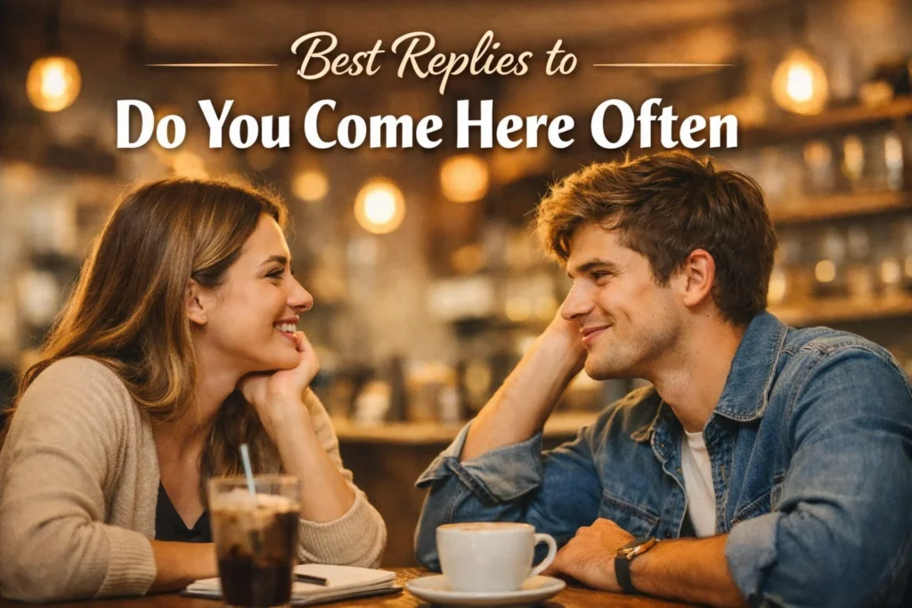 how to respond to do you come here often