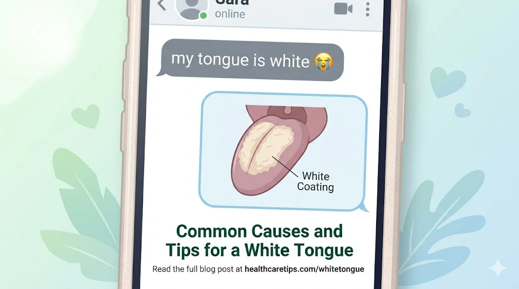 tongue is white in text
