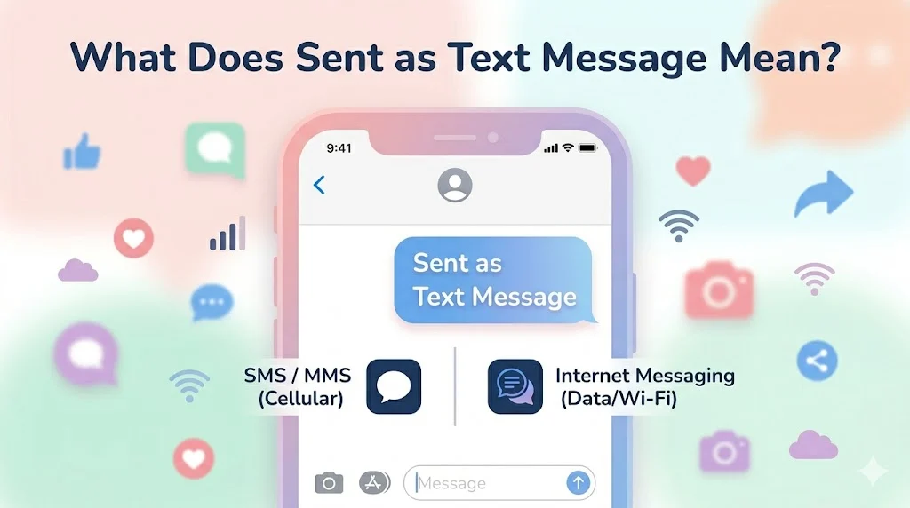 what does sent as text message mean