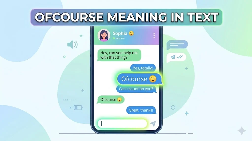 ofcourse meaning in text