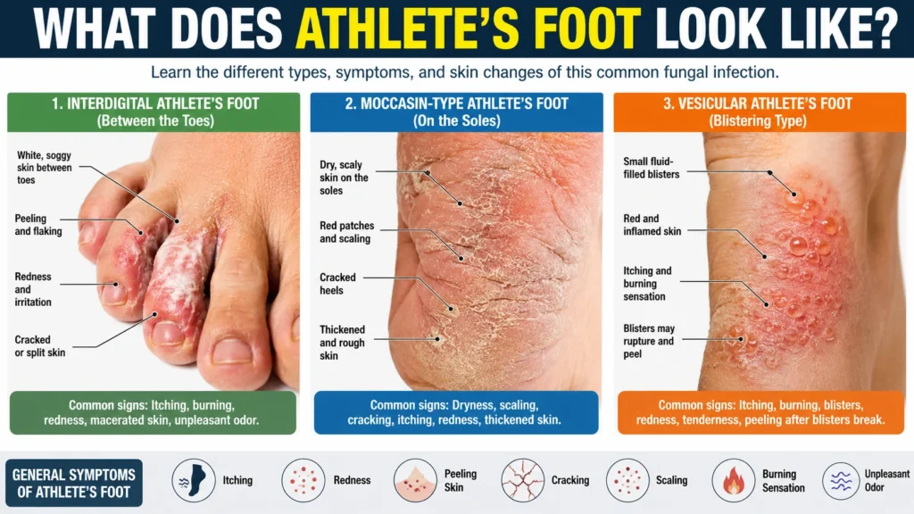 what does athlete's foot look like